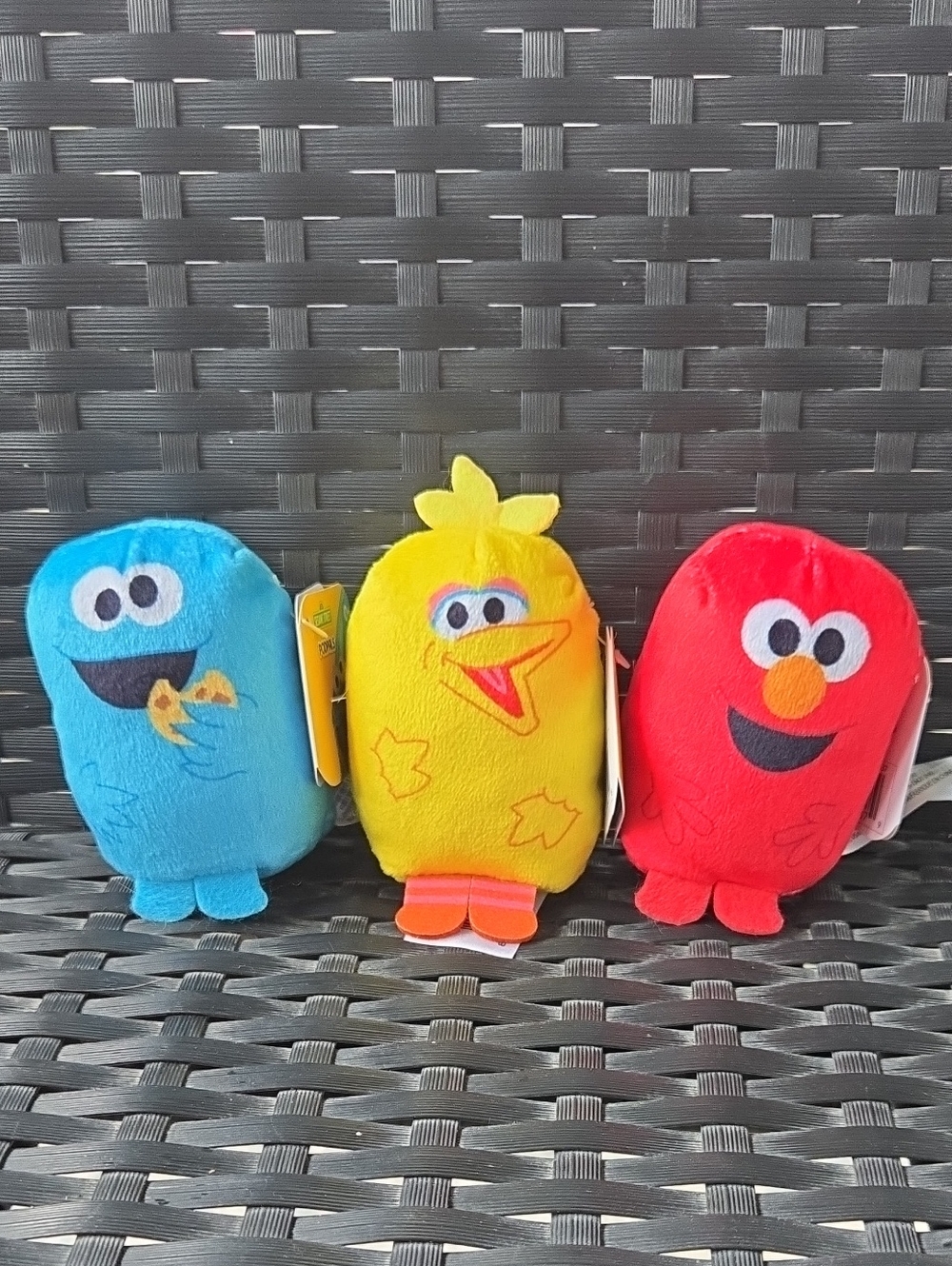 🍪Sesame Street 3 PC Podpals Plushie Bundle NWT Cookie Monster, Big Bird, Elmo🍪